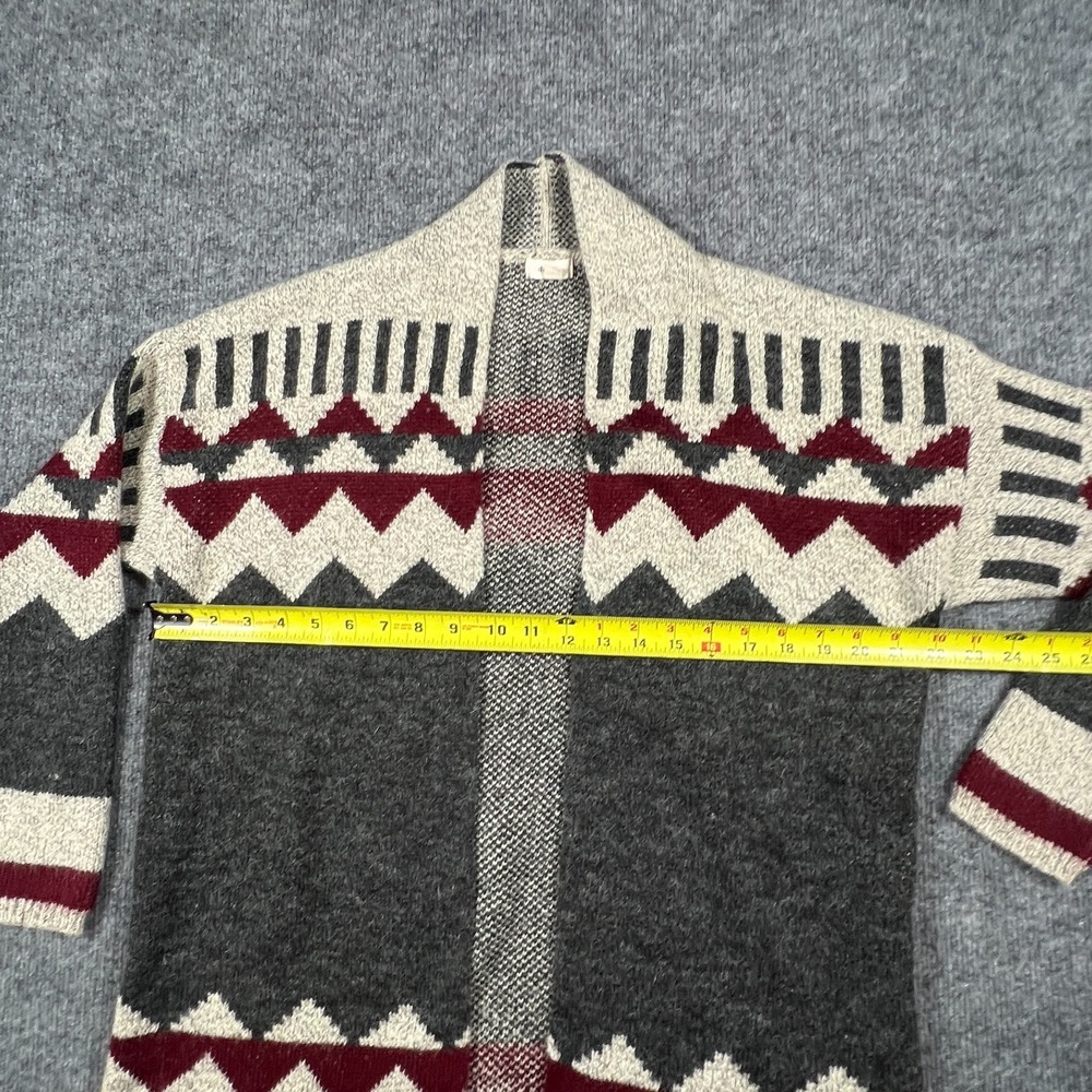 Debut Open Front Cardigan Sweater Women Medium Multicolor Aztec Boho Long Sleeve - Picture 9 of 11